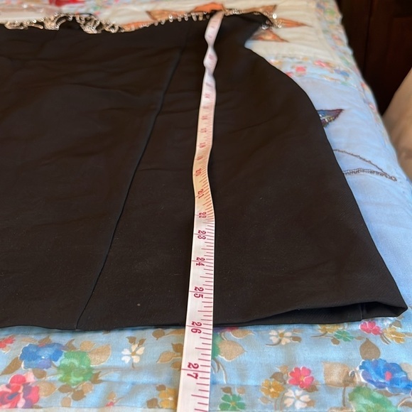 Zara Rhinestone Fringe Black Mini Dress - Picture 11 of 12